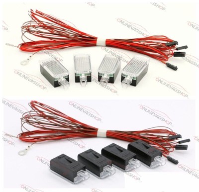 Set 4 Lampi LED lumini picioare VW Golf 5, Golf 6 , Passat B6, Passat CC, Eos foto