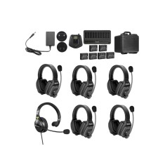 Solutie intercom stereo comp Saramonic WiTalk WT6D6xbat, 6 pers, Full-Duplex 1.9GHz, dual-ear