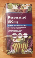 Resveratrol 500 mg, 30 capsule foto