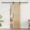 Ușa glisantă Manual Natural și negru 61 x 198.5 cm