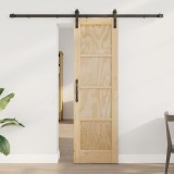 Ușă glisantă cu set de accesorii 61x198,5 cm din lemn masiv de pin