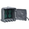 VidaXL Unitate priză de grădină 4 sloturi impermeabilă gri polirășină 48541