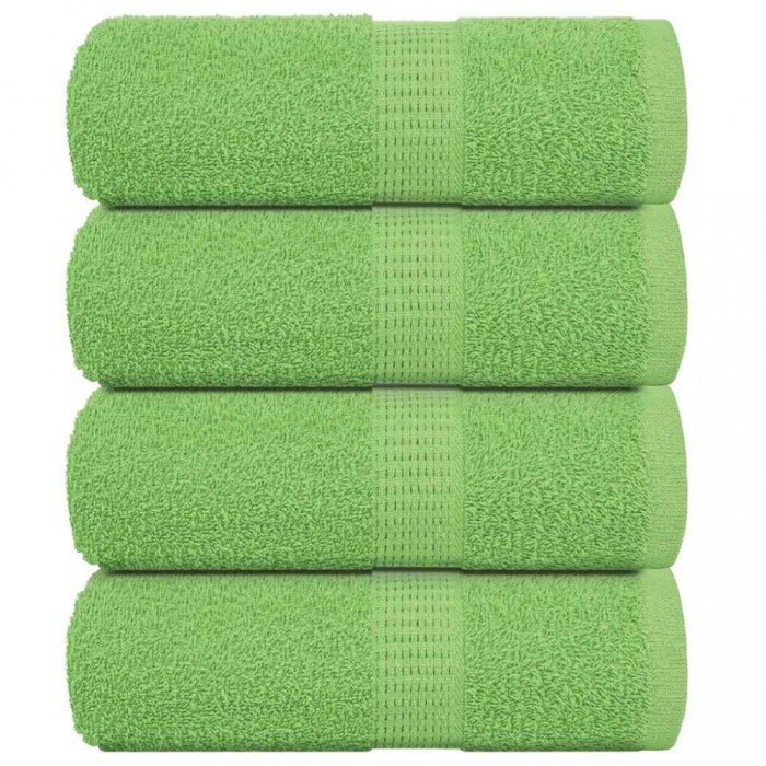 vidaXL Prosoape pentru oaspeți 4 buc Verde măr 360 g/m&sup2; 100% bumbac