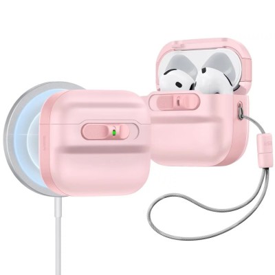 Husa Apple AirPods 4 ESR Pulse Magnetic HaloLock, roz foto
