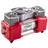 Compresor Auto Raider RD-AC14, 70L/min, 300W, 12V, Manometru, Metalic, Umflare Rapida Anvelope Auto, Biciclete