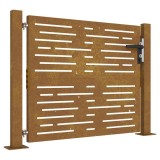 Cumpara ieftin Poarta pentru gradina, 105x105 cm, otel corten, dreptunghiuri