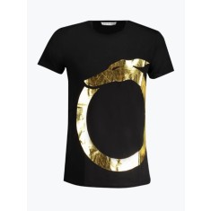 Tricou barbati din bumbac cu croiala Regular fit si logo, TRU2MTS01, Negru, S