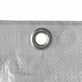 Prelata schelă 0,80 x 10 m, 150 g/m&sup2;, Albă, Protecție pentru șantier