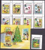 Caicos 1983 Disney Craciun MI 22-30 + bl. 2 MNH, Nestampilat
