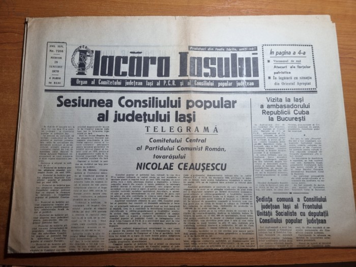 flacara iasului 28 ianuarie 1970-consiliul popular al judetului iasi