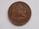 2 CENTIMES 1905 BELGIA-flemish legend