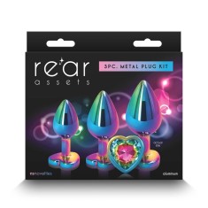 Rear Assets Heart - Set dopuri anale, 3 buc., multicolor