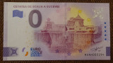 Bancnotă suvenir de 0 euro: Cetatea de Scaun a Sucevei, &icirc;n folder