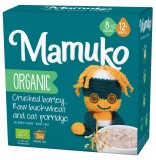 Porridge din 3 cereale cu fulgi de ovaz, hrisca si orz bio 12+ luni 200g Mamuko