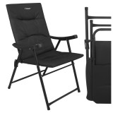 Scaun de camping pliabil Trizand cu spatar inalt, 59x70x91 cm