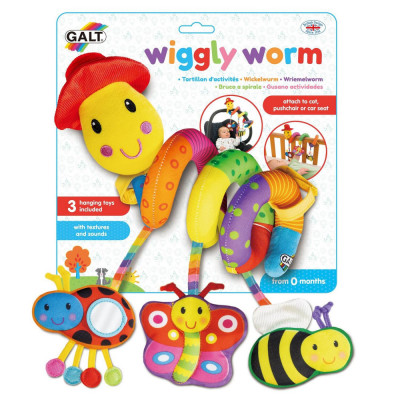 Jucarie pentru patut si carucior Wiggly Worm foto