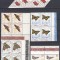 ROMANIA 1960 LP 505 FLUTURI SERIA IN BLOC DE 4 TIMBRE MNH