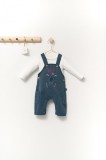 Set cu salopeta si bluzita pentru bebelusi Monster, Tongs baby (Culoare: Gri, Marime: 3-6 Luni)