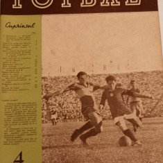 Revista veche fotbal - "FOTBAL"nr. 4 /1954 Romania-Ungaria (juniori)