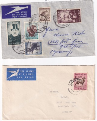 FILATELIE TEMATICA - PLIC AFRICA DE SUD TEMATICA FAUNA AIRMAIL foto