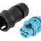 Conector circular mufă RST 5 pini argintat 20A 250V