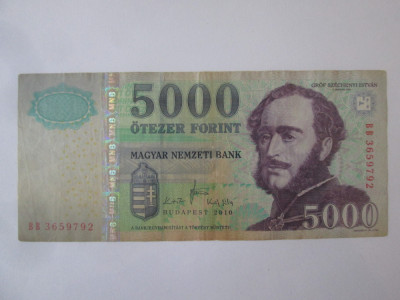 Ungaria 5000 Forint 2010 foto