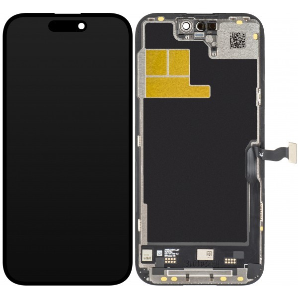 Display cu Touchscreen JK pentru Apple iPhone 14 Pro, cu Rama, Versiune LCD In-Cell IC Movable, Negru