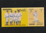 Manama 1972-Sort,Baseball,colita 3D,Mi.,Bl.175A, Sport, Nestampilat