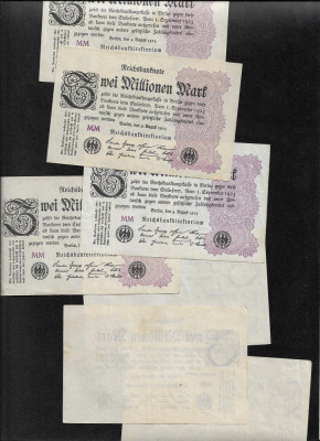 Germania 2000000 2 000 000 marci mark 1923 VF - XF pret pe bucata foto