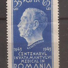 LP 162 Romania -1944 - CENTENARUL INVATAMANTULUI MEDICAL, DR. KRETZULESCU