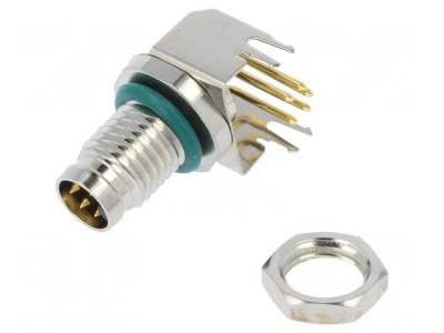 Conector M8 Tată 5 PIN 90&amp;deg; PCB 1.5A foto