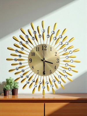 Ceas auriu de perete sunburst 38 cm foto