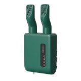 Uscator de Pantofi, Functie de Uscare, Dezinfectie, Dezodorizare, Montaj pe Perete fara Perforare, din PVC, Silentios, Timer, Verde