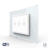 Intrerupator Triplu Cap Scara / Cruce Wi-Fi cu Touch LIVOLO, standard italian &ndash; Serie Noua, Alb SmartElectro IntelligentHouse