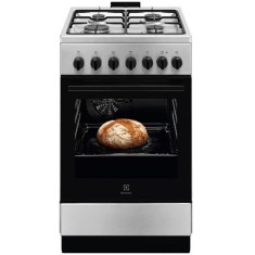 Aragaz Electrolux LKK520022X, Mixt, 4 arzatoare , Siguranta plita, Aprindere integrata, Cuptor electric, SteamBake, AirFry, Timer, Grill electric, Cla