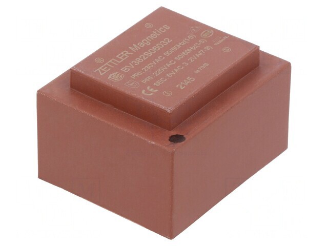 Transformator &icirc;ncapsulat 3.2VA 230V 6V PCB