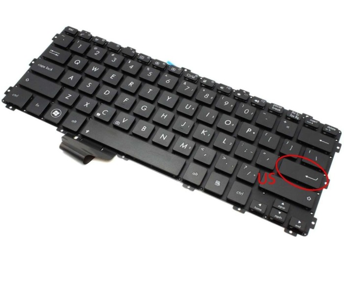 Tastatura Asus X301S layout US fara rama enter mic, X301U layout US fara rama enter mic