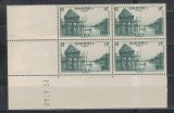 Bloc 4 timbre Dahomey 1941 &ndash; Sat lacustru Ganvi&eacute;, colț de coală MNH -Michel 133-A62