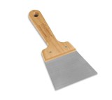 Spatula profesionala Dekor, inox, maner lemn, 120 x 77 mm