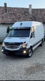 Parasolar Parbriz Fumuriu Mercedes Sprinter 2014-2018, Plastic ABS, Negru Lucios, Inscriptie