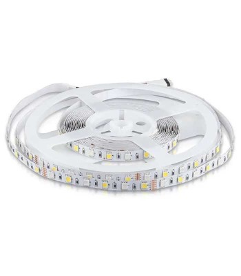 Banda LED SMD5050 60LED/m RGB +alb rece 6500K 12V IP20 5m V-TAC foto