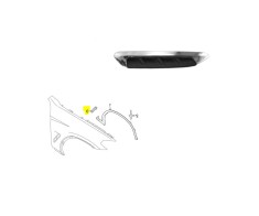 Bandou aripa fata BMW X3 (G01), 06.2017-07.202; X4 (G02), 03.2018-, partea dreapta, crom/negru,