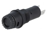 Clema Siguranțe Cilindrice 10A 5x20mm Panou Neagră 250V, SCHURTER