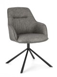 Cumpara ieftin Set 2 fotolii otel negru textil gri 59x65x86 cm
