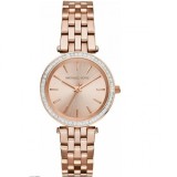 Ceas de damă Michael Kors Darci cu brățară metalică aurie roz MK3366