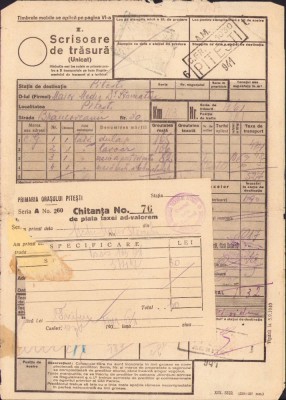 A2720N Scrisoare de trăsură, Pitești, 1941 foto
