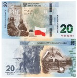 Polonia 20 Zloti 2024 P- 198 80 Ani de la Revolta din Varsovia Folder UNC