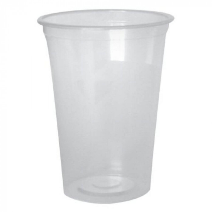 Set 50 Pahare din Plastic de Unica Folosinta Alabala, Capacitate 500 ml, Transparente, Pahare din Plastic Alabala, Pahare Transparente de Unica Folosi
