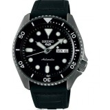 Ceas Seiko pentru bărbați de 42,5 mm, automatic, cu curea de piele neagră SRPD65K3.