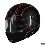 Casca integrala pentru scuter - motocicleta MT Jarama SV Wild B1 negru mat &ndash; model Retro &ndash; Cafe Racer (ochelari soare integrati) &ndash; tip viziera: MT-V-3